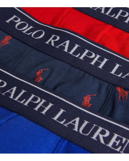 Polo Ralph Lauren Red Stretch-cotton Trunks (pack Of 3) for men
