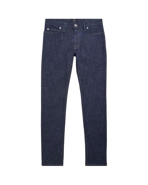 Brioni Blue Organic Denim Meribel Straight Jeans for men