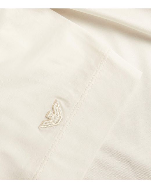 Emporio Armani White Eagle-detail T-shirt for men