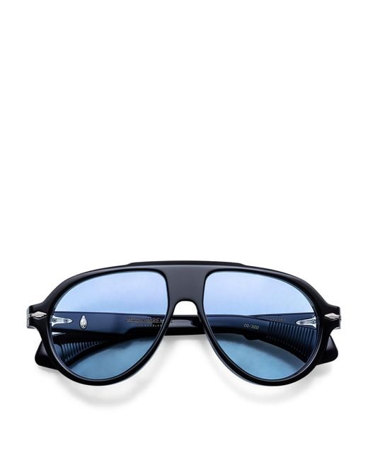 Jacques Marie Mage Blue Donnybrooke Aviator Sunglasses for men