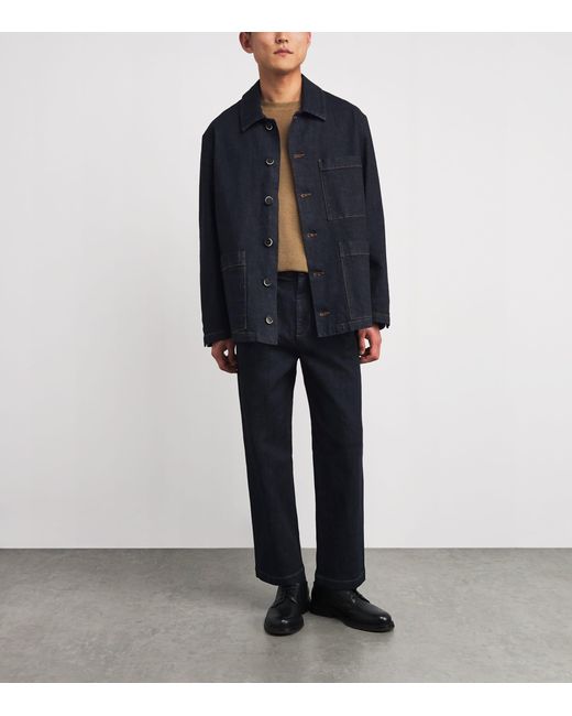 Barena Blue Relaxed Denim Jacket for men