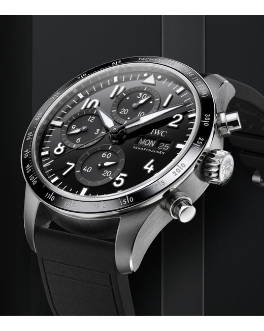 Iwc Black X Mercedes-Amg Titanium Pilot'S Performance Chronograph Watch for men