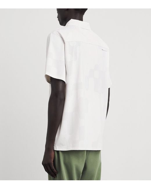 Malbon White Performance Mesh Polo Shirt for men