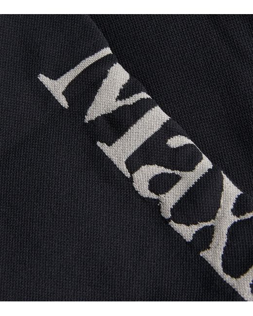 Max Mara Blue Jersey Logo Leggings