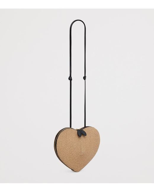 Alaïa Natural Straw Le Coeur Shoulder Bag