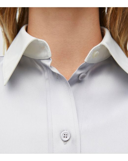 Loewe Gray Silk-blend Long-sleeve Shirt