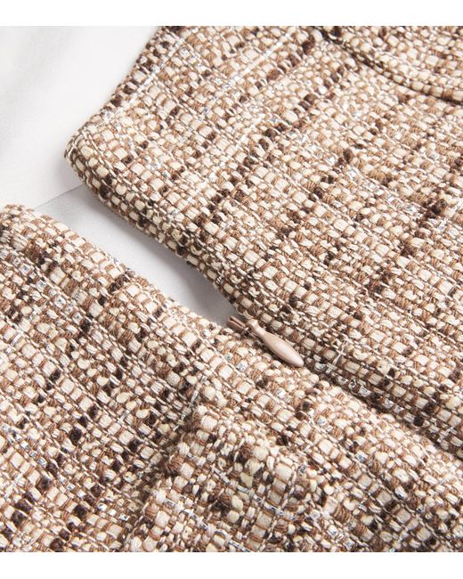 Sandro Natural Tweed Wide-Leg Trousers