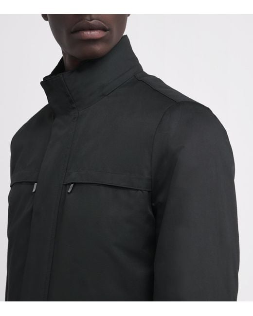 Pal Zileri Black Cotton-Blend Field Jacket for men