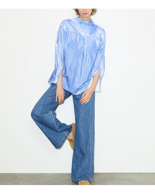 MAX&Co. Blue Garment-Dyed Shirt