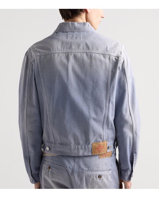 Prada Blue Gabardine Denim Jacket for men