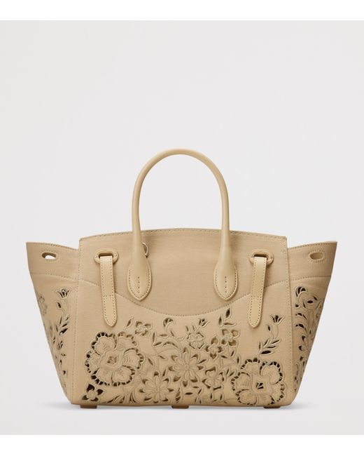 Ralph Lauren Natural Canvas Soft Ricky 27 Top-Handle Bag