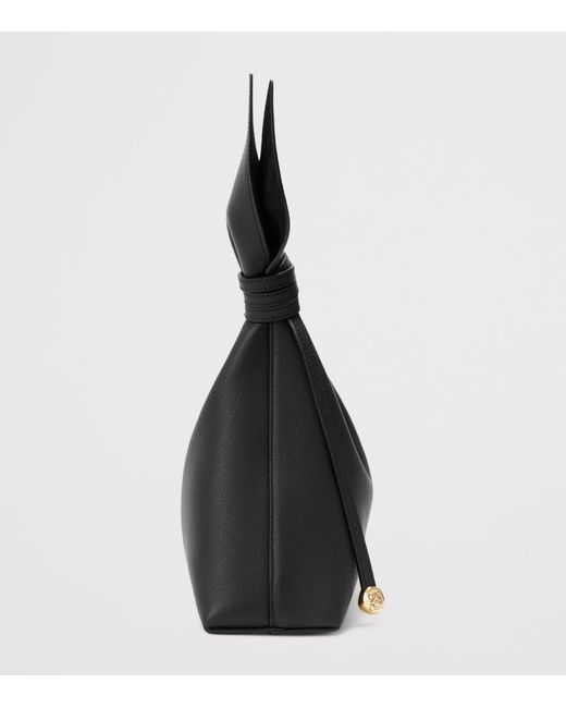 Loewe Black Medium Leather Scarf Shoulder Bag