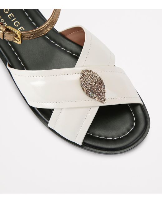 Kurt Geiger Brown Leather Orson Sandals