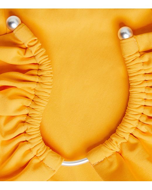 Christopher Esber Yellow Crescent Bandeau Bikini Top