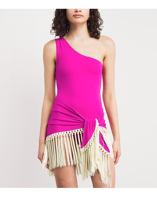 Taller Marmo Pink Pareo-Detail Yacare Swimsuit