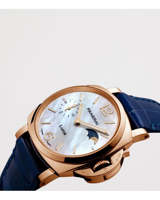 Panerai Blue Goldtech Luminor Due Luna Madreperla Watch