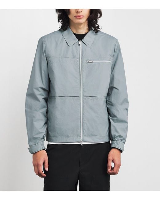 Moose Knuckles Blue Collared Track Jacket for men