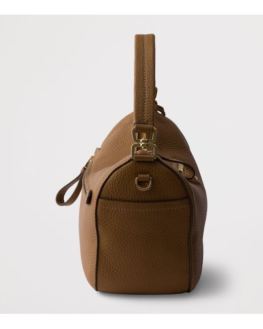 Prada Brown Small Leather Top-Handle Bag