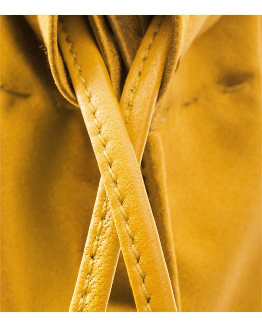 Prada Yellow Silk Duchesse Drawstring Wish Pouch