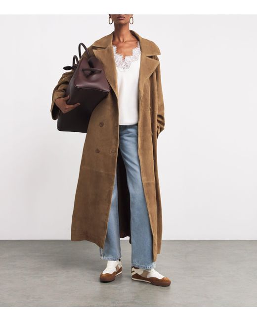 Chloé Brown Leather Kick Sneakers
