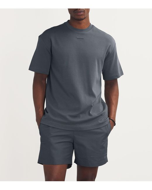 Calvin Klein Gray Cotton Nano Logo T-shirt for men