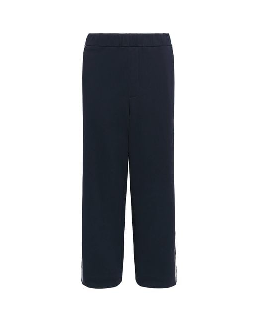 Commas Blue Crochet Stripe Sweatpants for men