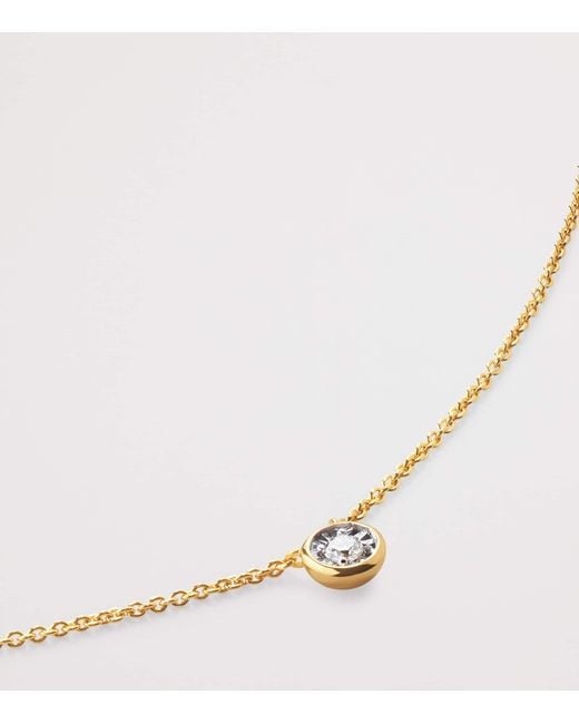 Monica Vinader Natural Small Vermeil And Diamond Necklace