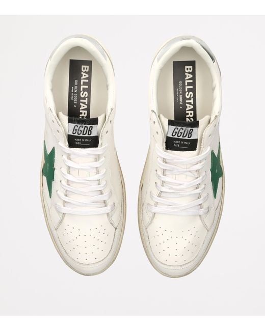 Golden Goose Deluxe Brand White Leather Ball Star 2 Sneakers for men