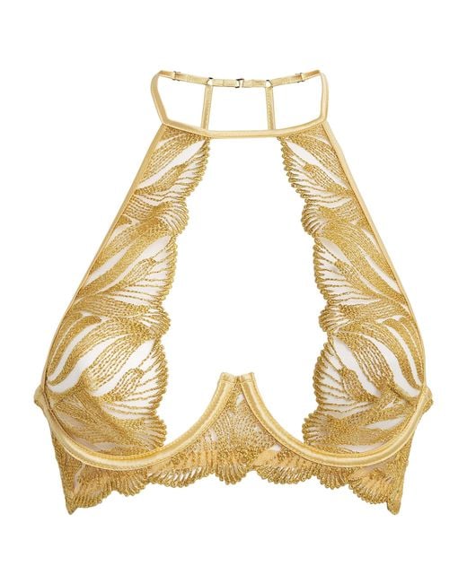 Coco De Mer Metallic Celeste Plunge Bra