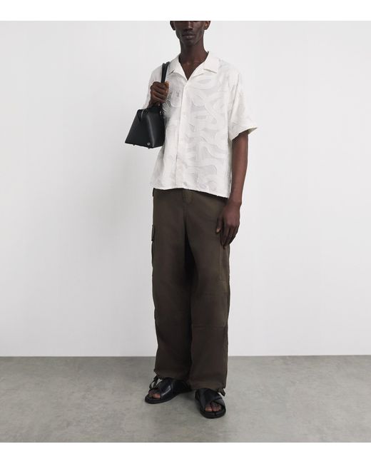 Wax London White Jacquard Curzon Shirt for men