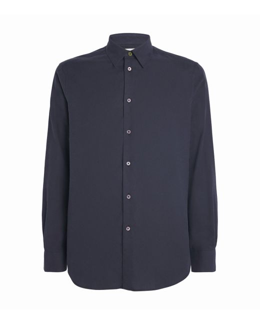 Paul Smith Blue Brushed Cotton Shirt for men