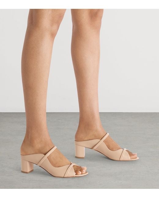 Malone Souliers Natural Nappa Leather Norah Heeled Sandals 45