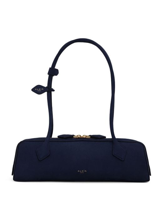 Alaïa Blue Medium Nubuck Le Teckel Shoulder Bag
