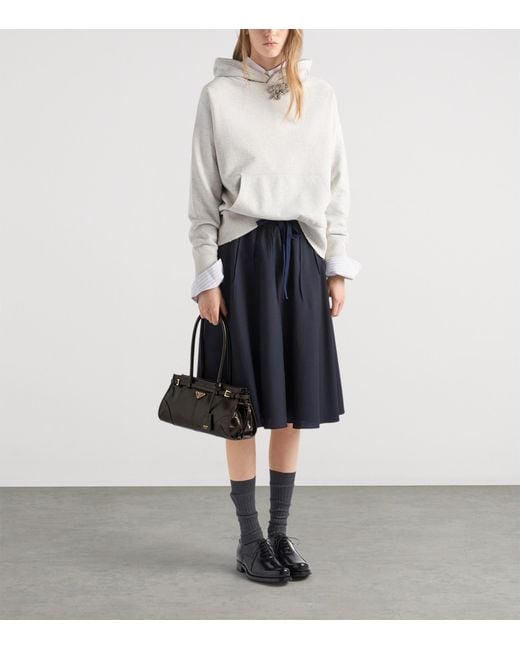 Prada Black Medium Leather Bonnie Shoulder Bag