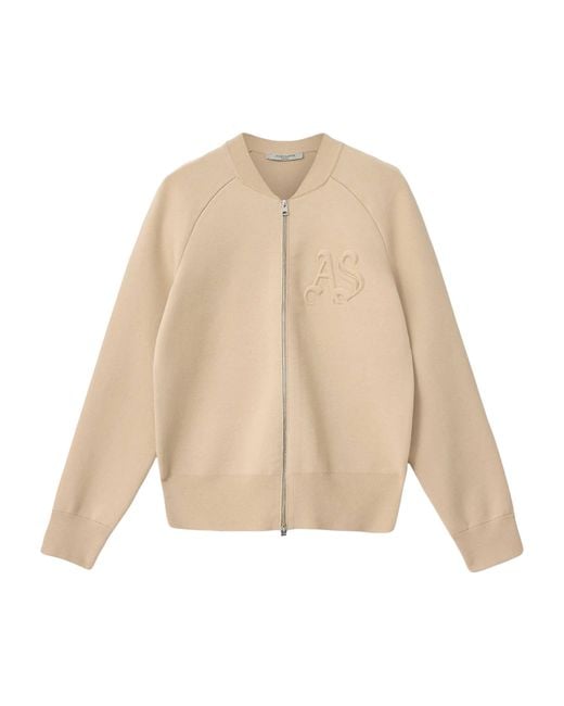 AllSaints Natural Knitted Sonny Bomber Jacket