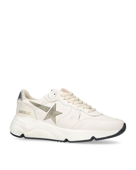 Golden Goose Deluxe Brand White Leather Running Sole Sneakers