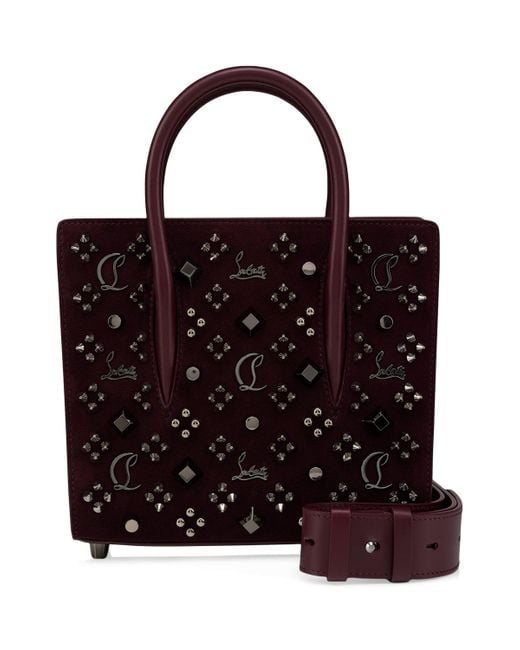 Christian Louboutin Purple Mini Paloma Leather Top-Handle Bag