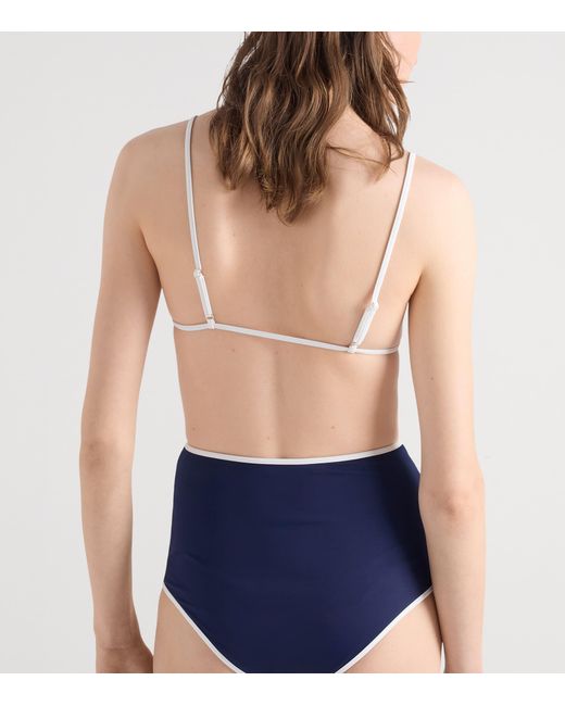 Prada Blue High-Rise Bikini Bottoms