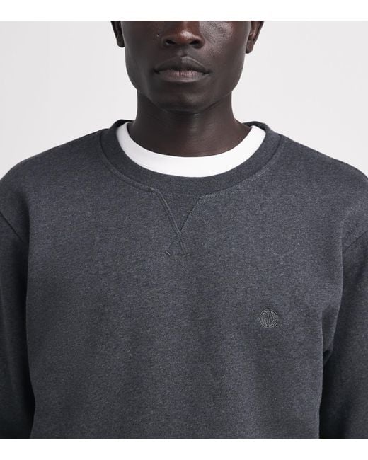 Harrods Gray Cotton Jersey Logo Sweatshirt for men