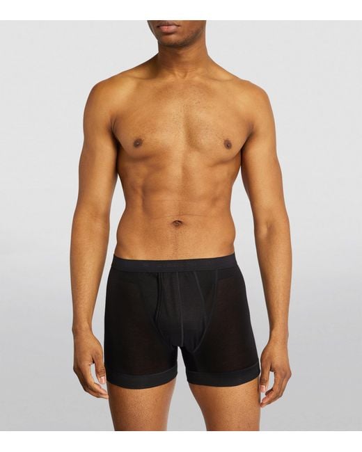 Zimmerli of Switzerland Black Cotton 252 Royal Classic Boxer Briefs for men