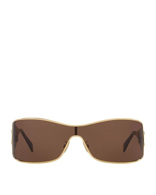 Céline Brown Maxi Metal Triomphe Sunglasses