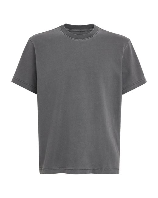 PAIGE Gray Cotton Short-Sleeve T-Shirt for men