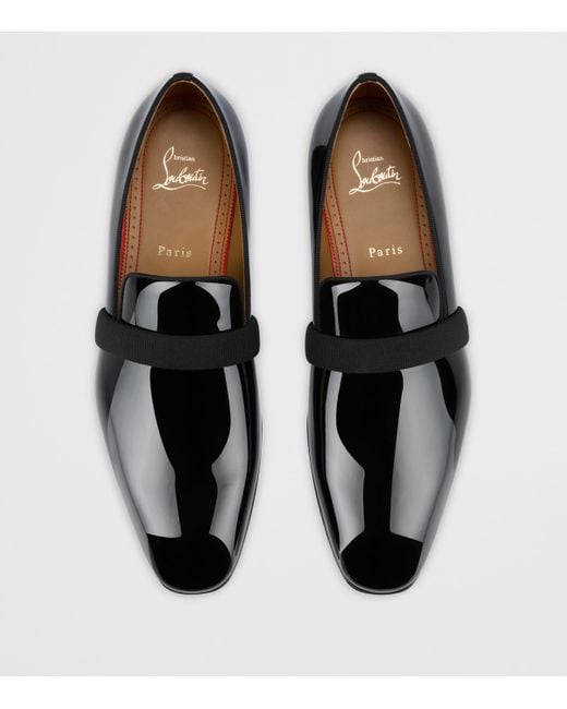 Christian Louboutin Black Dandydeco Patent Leather Loafers for men