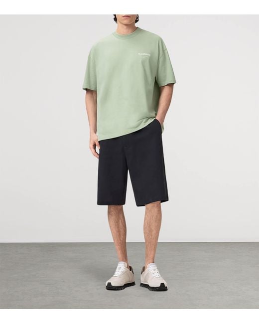AllSaints Green Organic Cotton Underground T-Shirt for men