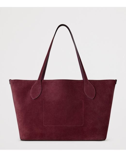 Mulberry Red Suede Tree Tote