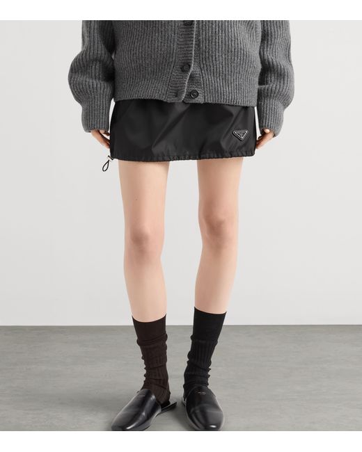 Prada Black Re-Nylon Mini Skirt