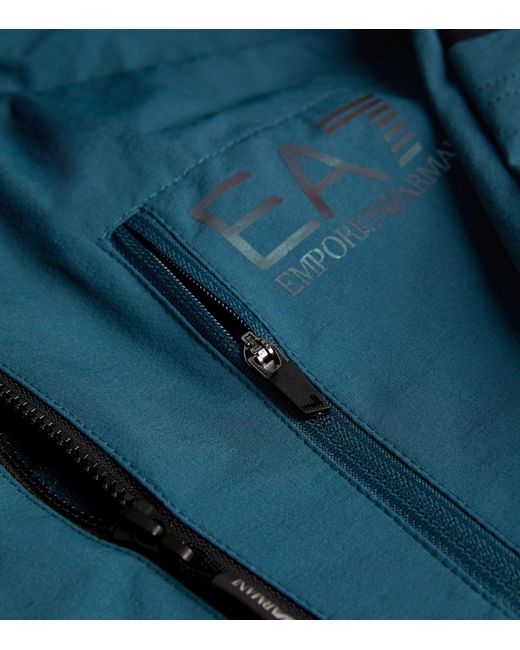 EA7 Blue Half-zip Ventus Jacket for men