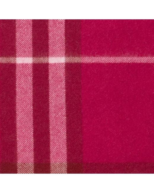 Burberry Red Cashmere Check Scarf