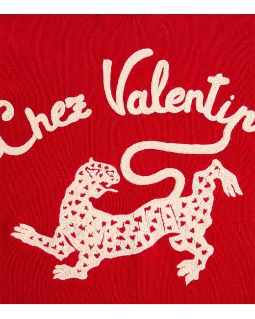 Valentino Red Wool Graphic Sweater