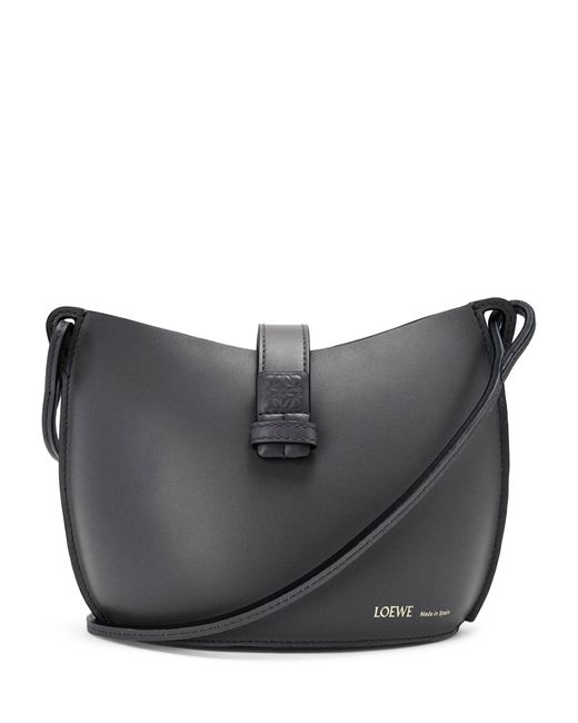 Loewe Black Mini Leather Moulded Bucket Bag